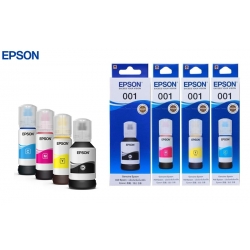 Tinta Printer Epson 001 Colour Cyan, Yellow, Magenta For printer Epson : L4150, L4160, L6160 , L6170 , L6190.